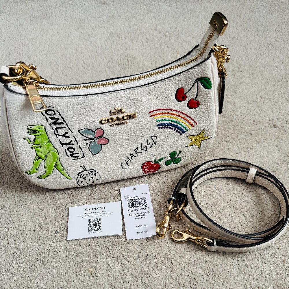 Coach Teri shoulder bag with sketch print, NWT and never used